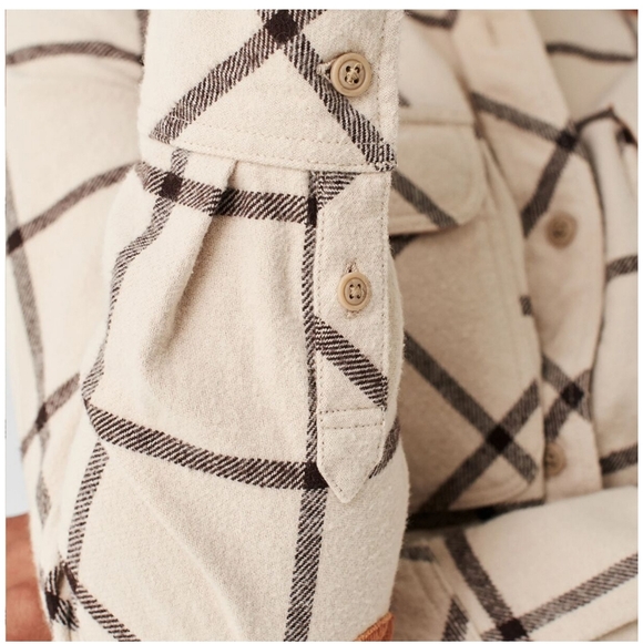 Faherty Womens Daly Flannel Plaid Shirt Button Down - Picture 5 of 14